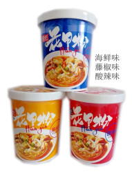 Фунчеза с мидиями и морепродуктами пряная 藤椒味 Желтая 8шт Коробка