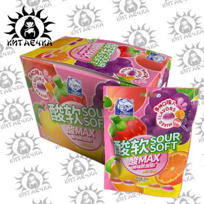 Купить оптом Кислые фруктовые конфеты "Sour" 20гр 20шт/упаковка 2279-2-1 в интернет-магазине КитаечкамагазинОПТ г.Уссурийск, 