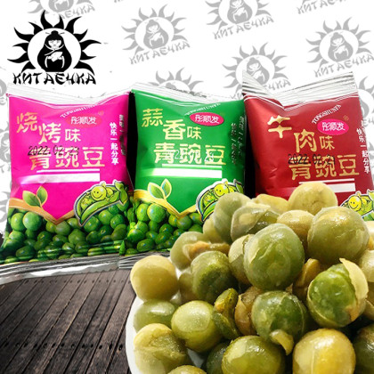 Купить оптом Горох с чесночным вкусом (голубая) 20г упак/5кг Коробка 1234-10 в интернет-магазине КитаечкамагазинОПТ г.Уссурийск, Хабаровск