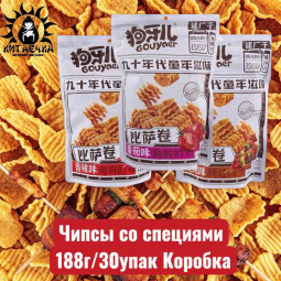 Чипсы со специями 香料 188г/30упак Коробка