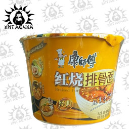 Лапша со вкусом пряных свиных ребер чашка 排骨 12шт Коробка