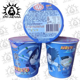 Лапша в стаканчиках "Наруто" с морепродуктами 60гр/12шт Коробка(синяя)