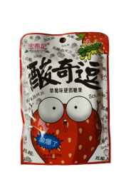 Кислые фруктовые конфеты клубника 草莓 колобок 20шт/12упак Коробка