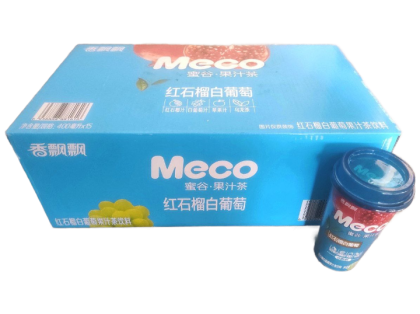 Купить оптом Чай "Улун" с миксом фруктовых соков "Meco" Гранат, Яблоко, Виноград 400мл/15шт Коробка 2174-4 в интернет-магазине КитаечкамагазинОПТ г.Уссурийск, Хабаровск