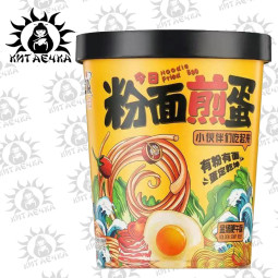 Лапша с фунчезой и жареным яйцом говядина 金汤肥牛味 160г/12шт Коробка