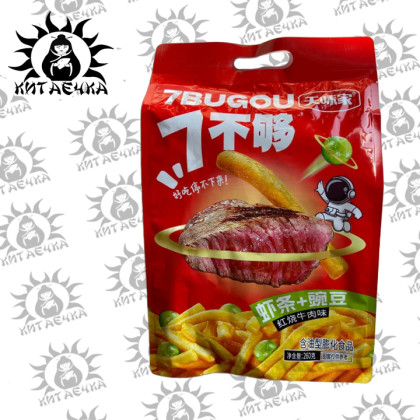 Купить оптом Чипсы картошка фри со вкусом тушеной говядины 260г/20упак коробка 3378-3 в интернет-магазине КитаечкамагазинОПТ г.Уссурийск, Хабаровск